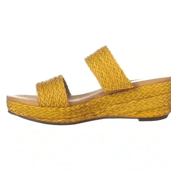 🆕 ANNE KLEIN Braided Goring Woven Zala Round Toe Wedge Slip On Heeled Sandal 9.5 - Picture 5 of 7